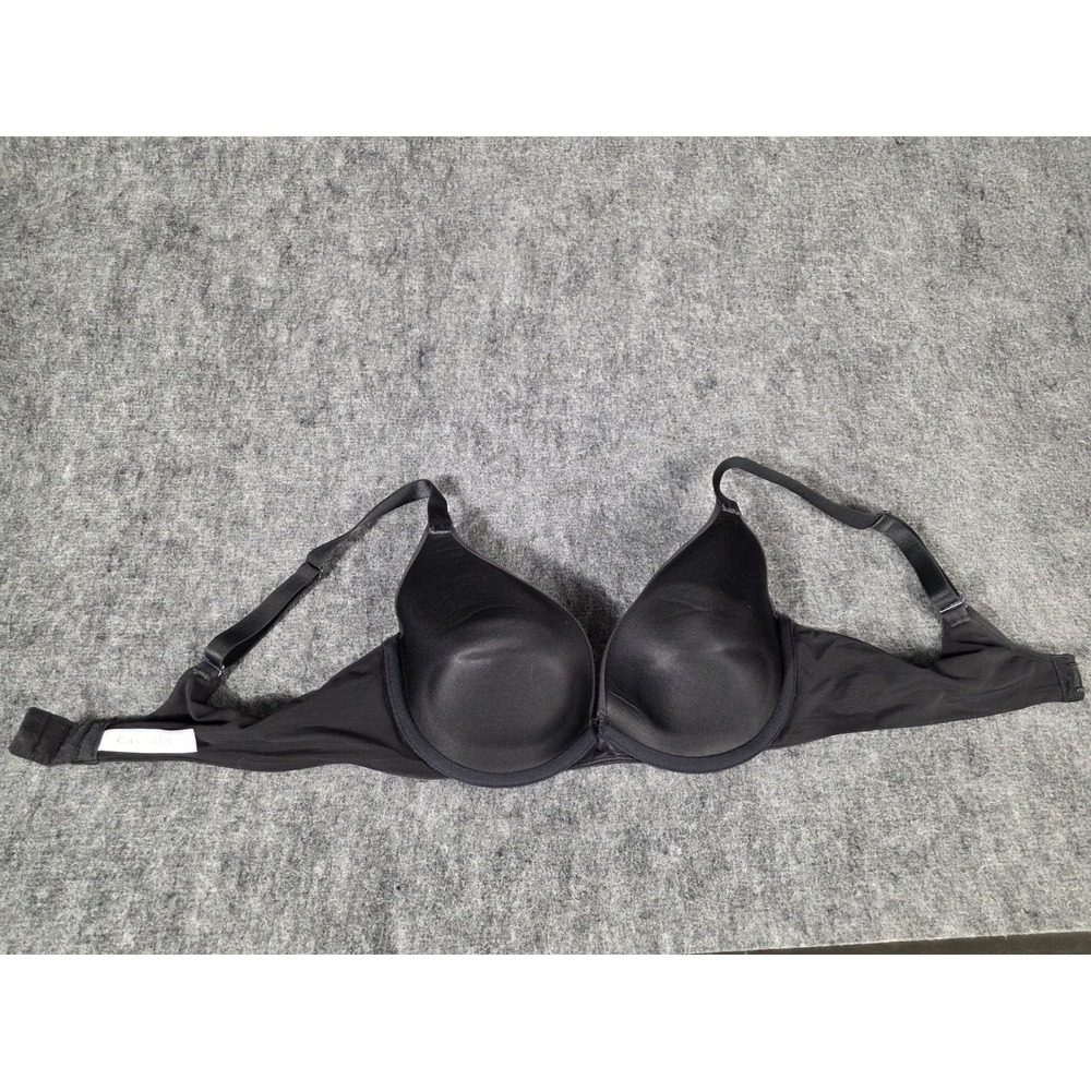 Womens Bra 38D Black Underwire Plunge Molded T Shirt Cacique Lane Bryant